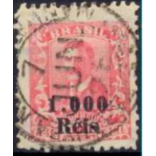 RE0340U-SELO OFICIAL WENCESLAU BRAZ SOBRESTAMPADO, 1.000/100 RÉIS FILIGRANA 'D' - 1928 - U