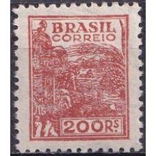 RE0389MC-SELO NETINHA, 200 RÉIS FILIGRANA 'O' PAPEL MÉDIO LISO - 1942/46 - MINT