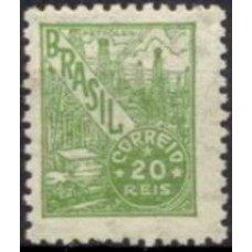 RE0412M-SELO NETINHA COM TRAÇOS VERDES NO VERSO, 20 RÉIS FILIGRANA 'P' - 1941 - MINT