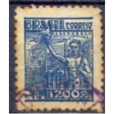 RE0450U-SELO NETINHA COM TRAÇOS VERDES NO VERSO, 1.200 RÉIS FILIGRANA 'O' PAPEL MÉDIO TRAMADO - 1942/46 - U