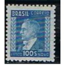 RE0456M-SELO NETINHA COM TRAÇOS VERDES NO VERSO, 100.000 RÉIS FILIGRANA 'O' PAPEL FINO - 1942/46 - MINT