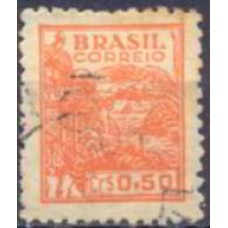 RE0467U-SELO NETINHA FILIGRANA 'Q', CR$ 0,50 - 1949 - U