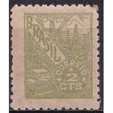 RE0479N-SELO NETINHA COM TRAÇOS VERDES NO VERSO FILIGRANA 'Q', 2 CTS - 1948 - N