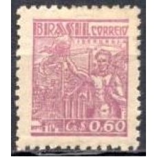 RE0484N.03-SELO NETINHA COM TRAÇOS VERDES NO VERSO FILIGRANA 'Q', CR$ 0,60 - 1949 - N