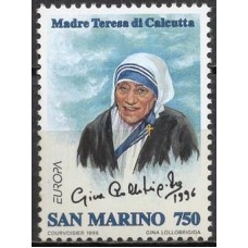 SAM1438M-SELO SÉRIE EUROPA - MULHERES CÉLEBRES - SÃO MARINO - 1996 - MINT