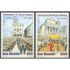 SAM1563M-SÉRIE EUROPA - FESTAS NACIONAIS - SÃO MARINO - 1998 - MINT