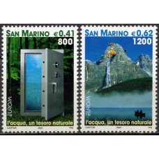 SAM1757M-SÉRIE EUROPA - A ÁGUA - SÃO MARINO - 2001 - MINT