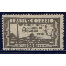 SB0066U-SELO 7ª FEIRA INTERNACIONAL DE AMOSTRAS, 200 RÉIS - 1934 - U
