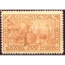 SB0074N-SELO 4º CENTENÁRIO DO NASCIMENTO DE JOSÉ DE ANCHIETA, 200 RÉIS - 1934 - N