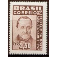 SB0395N-SELO 100 ANOS DA MORTE DE AUGUSTO COMTE - 1957 - N