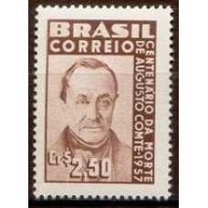 SB0395N-SELO 100 ANOS DA MORTE DE AUGUSTO COMTE - 1957 - N