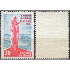 SB0522MY-SELO 4º CENTENÁRIO DA CIDADE DO RIO DE JANEIRO - SÃO SEBASTIÃO - 1965 - MINT - MARMORIZADO