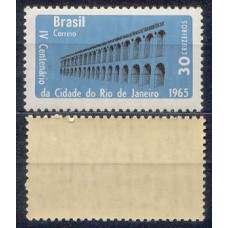 SB0544MY-SELO 4º CENTENÁRIO DA CIDADE DO RIO DE JANEIRO - ARCOS DA LAPA - 1965 - MINT - MARMORIZADO