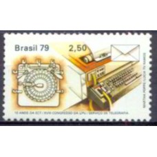 SB1084M-SELO 10 ANOS DA ECT - XVIII CONGRESSO DA UPU, TELEGRAFIA - 1979 - MINT
