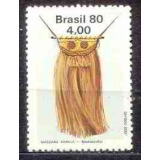 SB1139N-SELO ARTE INDÍGENA, MÁSCARA KANELA - 1980 - N
