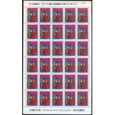 SB1722MF-FOLHA 30 SELOS CARNAVAL BRASILEIRO, BONECO/PERNAMBUCO - 1991 - MINT