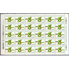 SB1872NF-FOLHA 30 SELOS 40 ANOS DO TRATADO DE AMIZADE BRASIL - PORTUGAL - 1993 - N