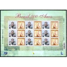 SB2254NF.01-FOLHA PERSONALIZADO BRASIL 500 ANOS, FUTURISTA 1 - 2000 - N