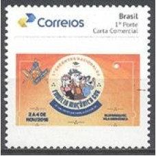SB3697M.11-SELO PERSONALIZADO PRISMA GOMADO, 1º ENCONTRO NACIONAL DA FAMÍLIA MAÇÔNICA - GOB - 2018 - MINT