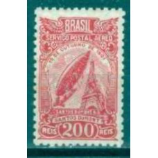 SBA027N-SELO AERONÁUTICA FILIGRANA K DENTEAÇÃO 11, 200 RÉIS - 1933/34 - N