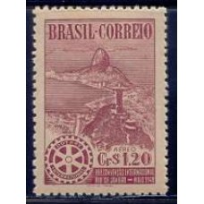 SBA063N-SELO AÉREO 39ª CONVENÇÃO INTERNACIONAL DO ROTARY CLUB, CR$ 1,20 - 1948 - N