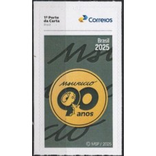 SI0112M-SELO INSTITUCIONAL 90 ANOS MAURÍCIO DE SOUZA, LOGO - 2025 - MINT