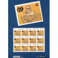 SI0113MF-FOLHA 12 SELOS INSTITUCIONAIS 90 ANOS MAURÍCIO DE SOUZA, MAURÍCIO - 2025 - MINT