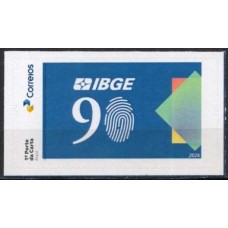 SI0134M-SELO INSTITUCIONAL 90 ANOS DO INSTITUTO BRASILEIRO DE GEOGRAFIA E ESTATÍSTICA - 2026 - MINT