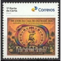 SI0135M-SELO INSTITUCIONAL PATRIMÔNIOS NEGROS DO BRASIL - 190 ANOS DA CASA DE OXUMARÊ - 2026 - MINT