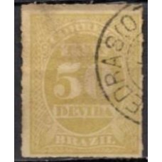 TX0012U-SELO TAXA CIFRA ABN CORES DIVERSAS, 50 RÉIS - 1890 - U