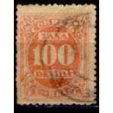 TX0021U-SELO TAXA TIPO CIFRA NOVO MODELO, 100 RÉIS - 1893/1906 - U