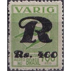 VA0043N-SELO VARIG V-39 COM SOBRECARGA REGISTRADO 400/700 RÉIS - 1934 - N