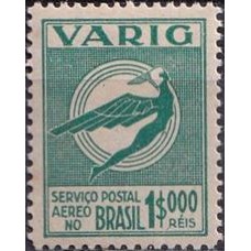 VA0047N-SELO VARIG ICARO ESTILIZADO NOVAS CORES, 1$000 RÉIS VERDE - 1934 - N
