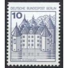 ABE0496MB-SELO CASTELOS, 10P SEM DENTEAÇÃO HORIZONTAL SUPERIOR - ALEMANHA BERLIN - 1977 - MINT