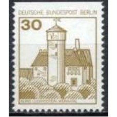 ABE0498MB-SELO CASTELOS, 30P SEM DENTEAÇÃO HORIZONTAL SUPERIOR - ALEMANHA BERLIN - 1977 - MINT