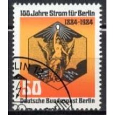 ABE0681U-SELO CENTENÁRIO DA ALIMENTAÇÃO ELÉTRICA DE BERLIN - ALEMANHA BERLIN - 1984 - U