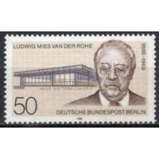 ABE0714M-SELO CENTENÁRIO DO NASCIMENTO DE LUDWIG MIES VAN DER ROHE - ALEMANHA BERLIN - 1986 - MINT