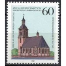ABE0816M-SELO 450º ANIVERSÁRIO DA REFORMA DE BRANDEBURGO - ALEMANHA BERLIN - 1989 - MINT