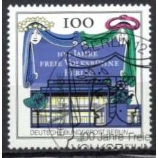 ABE0827U-SELO CENTENÁRIO DO TEATRO POPULAR LIVRE DE BERLIN - ALEMANHA BERLIN - 1990 - U