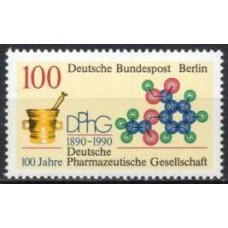 ABE0836M-SELO CENTENÁRIO DA SOCIEDADE FARMACÊUTICA ALEMÃ - ALEMANHA BERLIN - 1990 - MINT