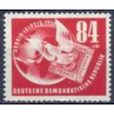 ALO0014N-SELO PROPAGANDA DA EXPOSIÇÃO FILATÉLICA DE LEIPZIG E CENTENÁRIO DO SELO DA SAXÔNIA  - ALEMANHA ORIENTAL - 1950 - N