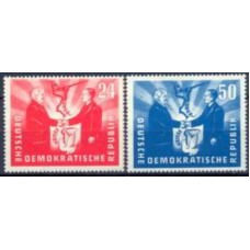 ALO0036N-SÉRIE VISITA DO PRESIDENTE BIERUT DA POLÔNIA - ALEMANHA ORIENTAL - 1951 - N