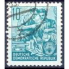 ALO0152U-SELO PLANO QUINQUENAL, 10P - ALEMANHA ORIENTAL - 1954 - U