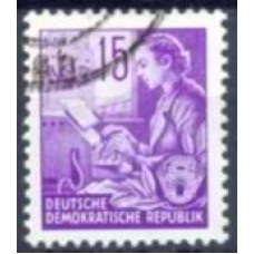 ALO0153UA-SELO PLANO QUINQUENAL, 15P - ALEMANHA ORIENTAL - 1954 - U