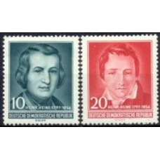 ALO0237N-SÉRIE CENTENÁRIO DA MORTE DO ESCRITOR HEINRICH HEINE - ALEMANHA ORIENTAL - 1956 - N