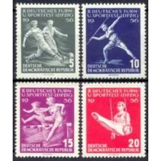 ALO0254N-SÉRIE 2º JOGOS ESPORTIVOS DE LEIPZIG - ALEMANHA ORIENTAL - 1956 - N