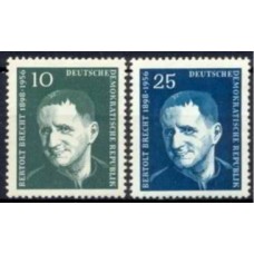 ALO0309N-SÉRIE ANIVERSÁRIO DE MORTE DO ROMANCISTA BERTHOLD BRECHT - ALEMANHA ORIENTAL - 1957 - N