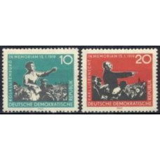 ALO0389N-SÉRIE 40º ANIVERSÁRIO DA MORTE DE ROSA LUXEMBURGO E KARL LIEBKNECHT - ALEMANHA ORIENTAL - 1959 - N