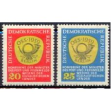 ALO0401N-SÉRIE CONFERÊNCIA DE MINISTROS DOS CORREIOS DOS PAÍSES SOCIALISTAS - ALEMANHA ORIENTAL - 1959 - N