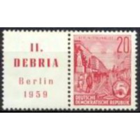 ALO0436N-SELO EXPOSIÇÃO FILATÉLICA DEBRIA II, VINHETA À ESQUERDA - ALEMANHA ORIENTAL - 1959 - N ALO0436N-SELO EXPOSIÇÃO FILATÉLICA DEBRIA II, VINHETA À ESQUERDA - ALEMANHA ORIENTAL - 1959 - N